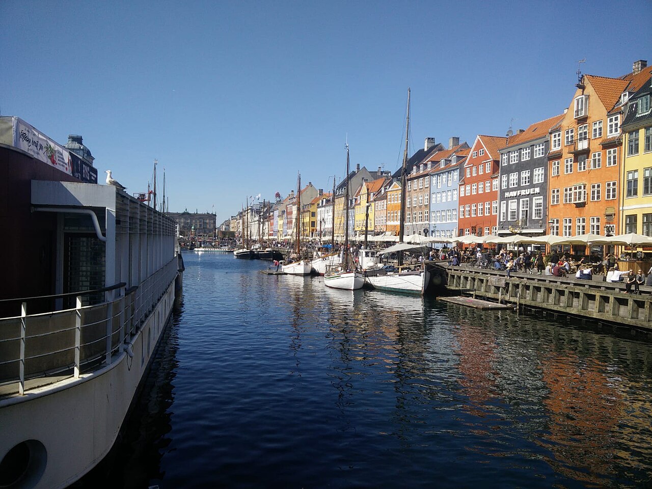 View of Nyhavn in Copenhagen, Denmark
